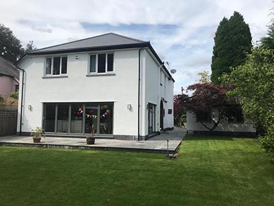 Exterior painting professionals Cardiff detached house