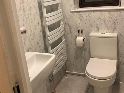 Bathroom Renovation Cardiff Florek Renovations shower cabin window radiator