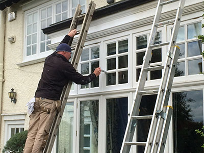 Exterior painting professionals Cardiff painting window frames