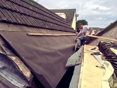 Roofing Experts in Cardiff, Wales Florek Renovations country house renovated roof work in progress