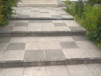 Stone masonry services in Cardiff Florek Renovations patio with steps